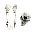 Skeleton Bones Prop Ground Breaking Scary Halloween Decoration Human Skull Party — on a clean white background