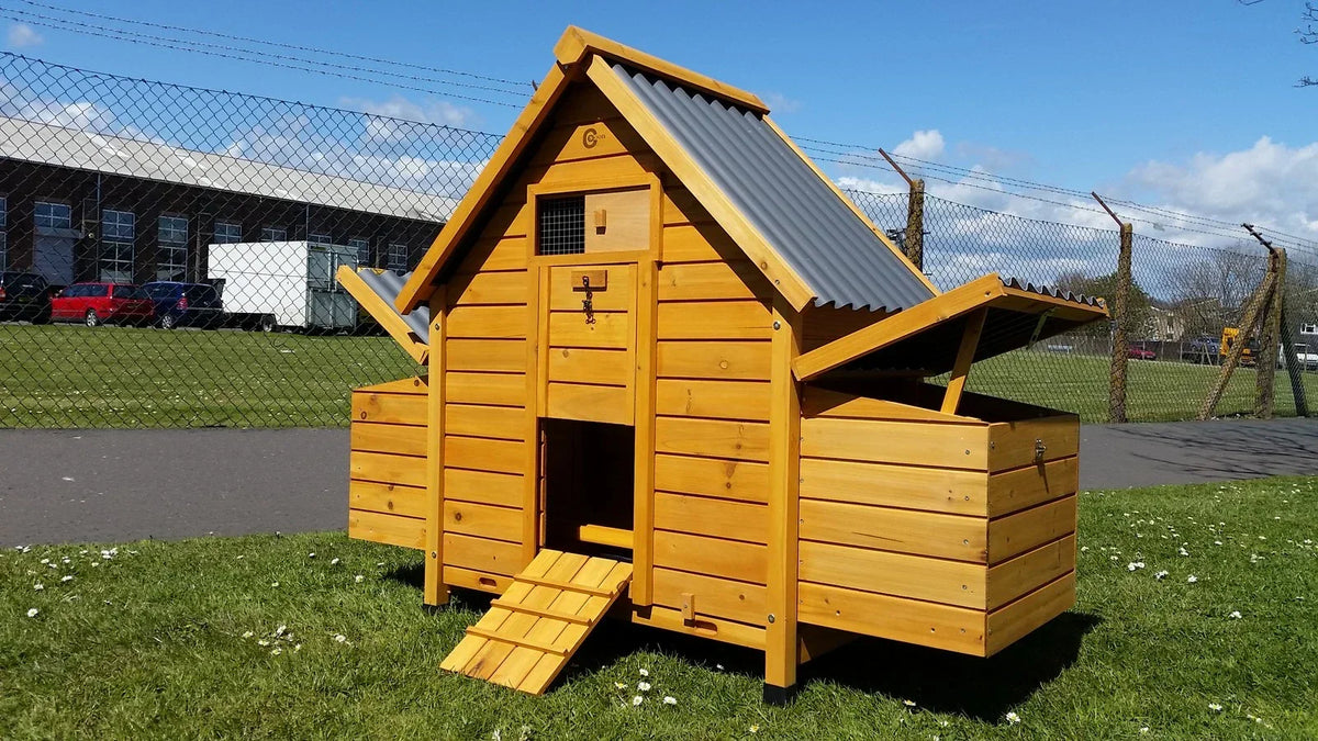 Chicken Coop Run Hen House Poultry Ark Home Nest Box Coops Rabbit Hutch Plastic — alternate product view 5