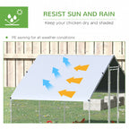 Walk In Chicken Run Galvanized Chicken Coop Hen House w/ Water-Resist Cover — alternate product view 17