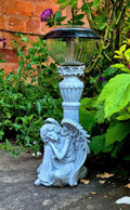 Solar Fairy Angel Cherub Statue Pond Lantern Decoration 42cm — main product view