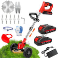 21V Cordless Electric Strimmer Grass Trimmer Weeder Garden Edger 2 Battery Wheel — main product view