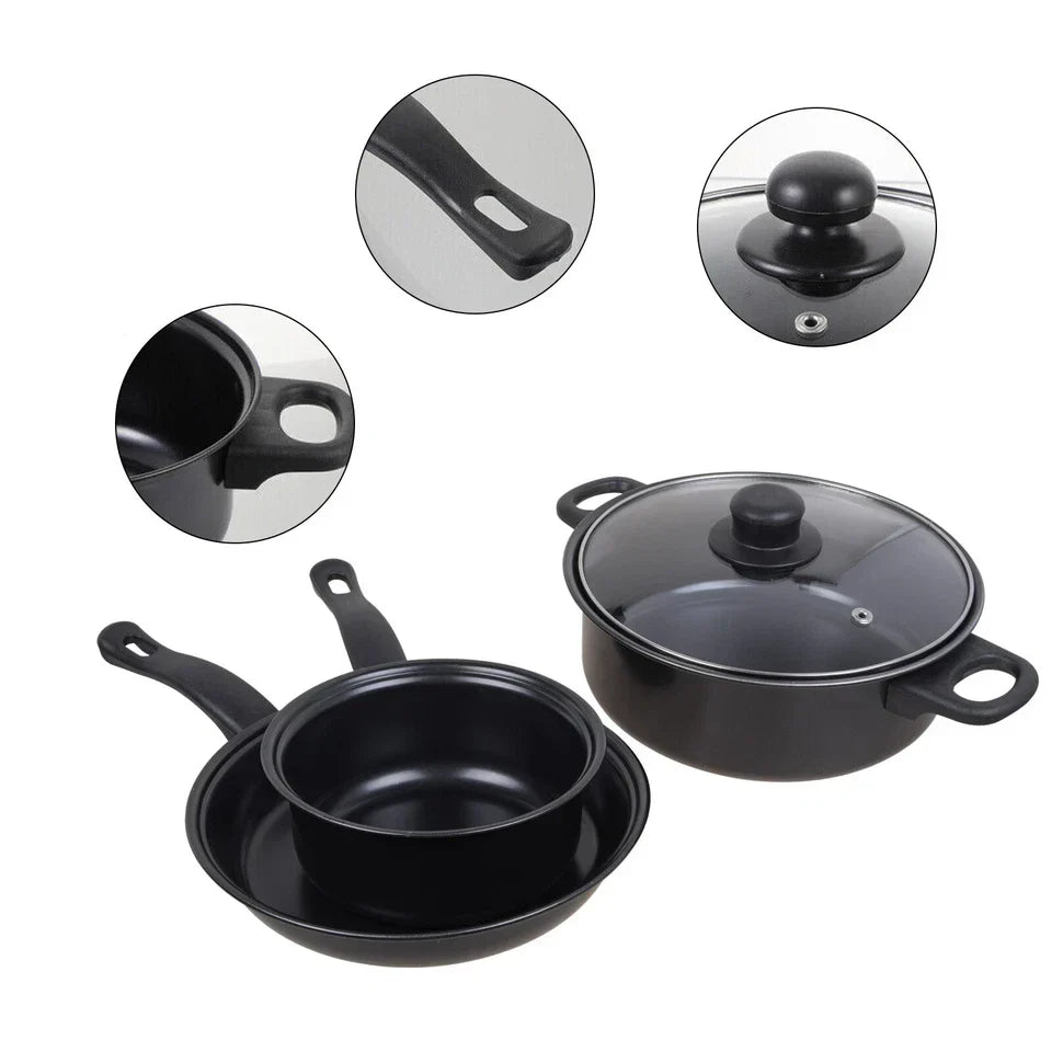 13pcs Cookware Set Pan Pot Non Stick Saucepans Frying Pan Cookware Set Glass Lid — alternate product view 7
