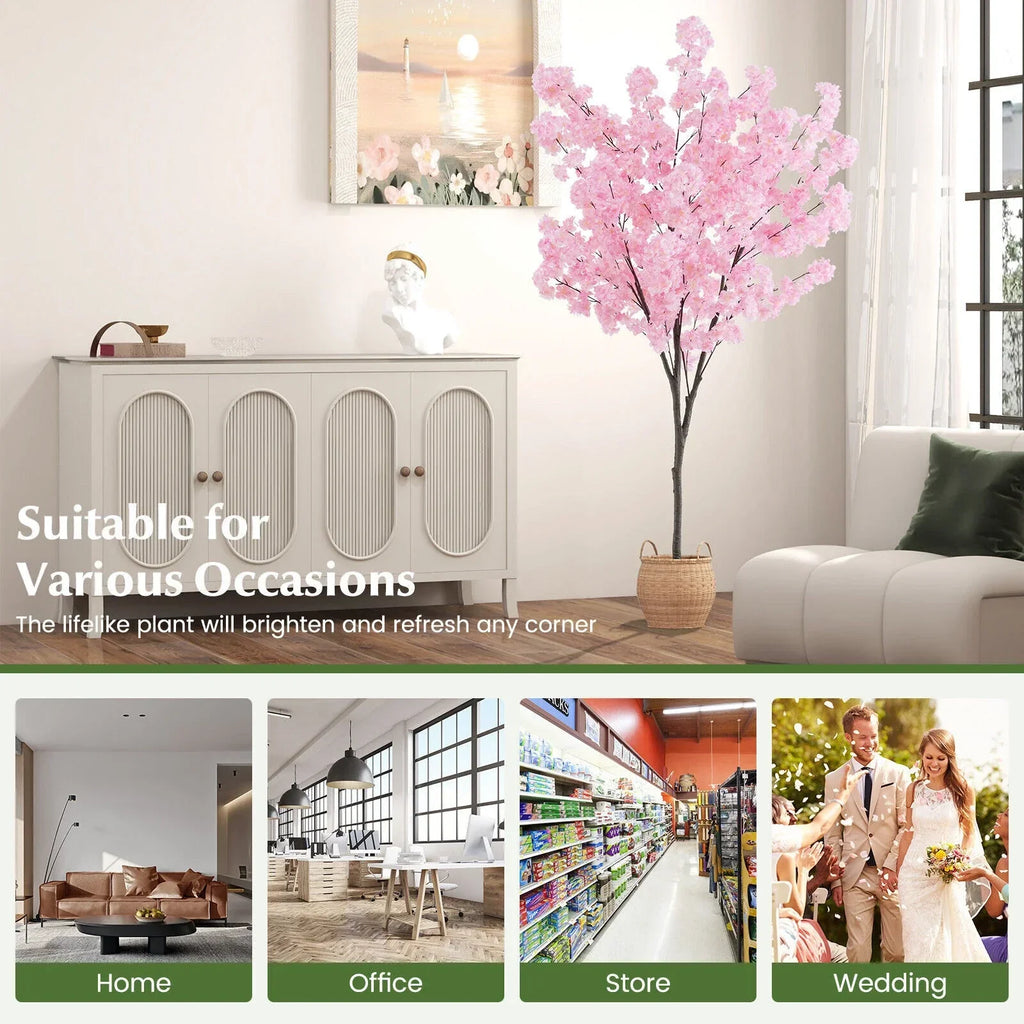 190cm Tall Artificial Cherry Blossom Tree Faux Floral Plant 1170 Flowers — alternate product view 5