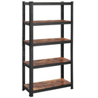 Shelving Unit 650kg Load Capacity Industrial Adjustable Rustic Brown — alternate product view 4