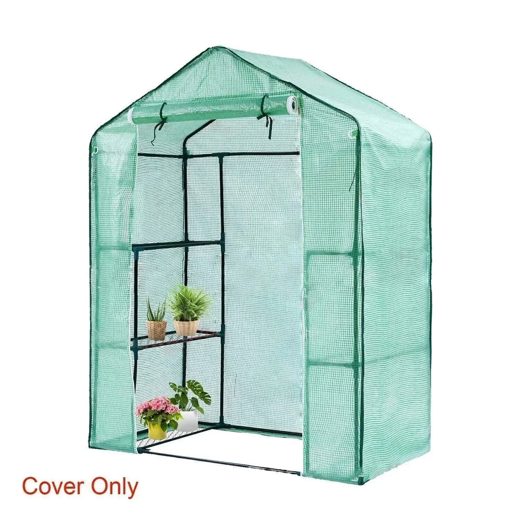 Replacement Spare PE Cover for Walk In Greenhouse Green House Garden — on a clean white background