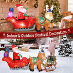 7FT Christmas Inflatable Santa Claus Sledge Sleigh Reindeer Blow Up Xmas Garden — alternate product view 3