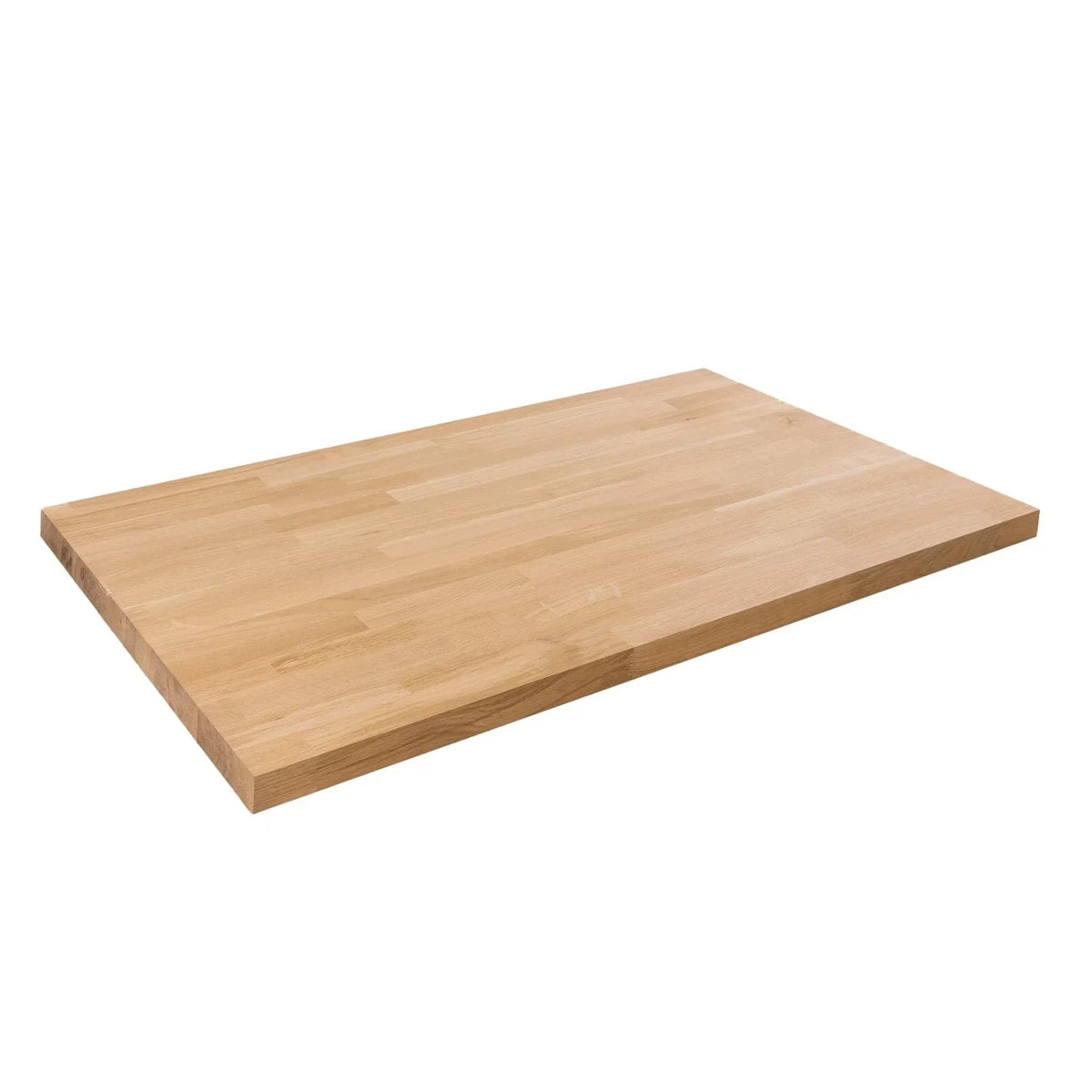 Solid Oak Industrial Wood Desk — Wooden Home Computer Office Gaming Workstation — alternate product view 6