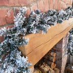 9ft (2.7m) Premier Christmas Snow Flocked Woodcote Fir Garland — alternate product view 2