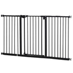BabyDan Black Extra Wide Self Closing Kids Pressure Fit Stair Safety Gate — on a clean white background