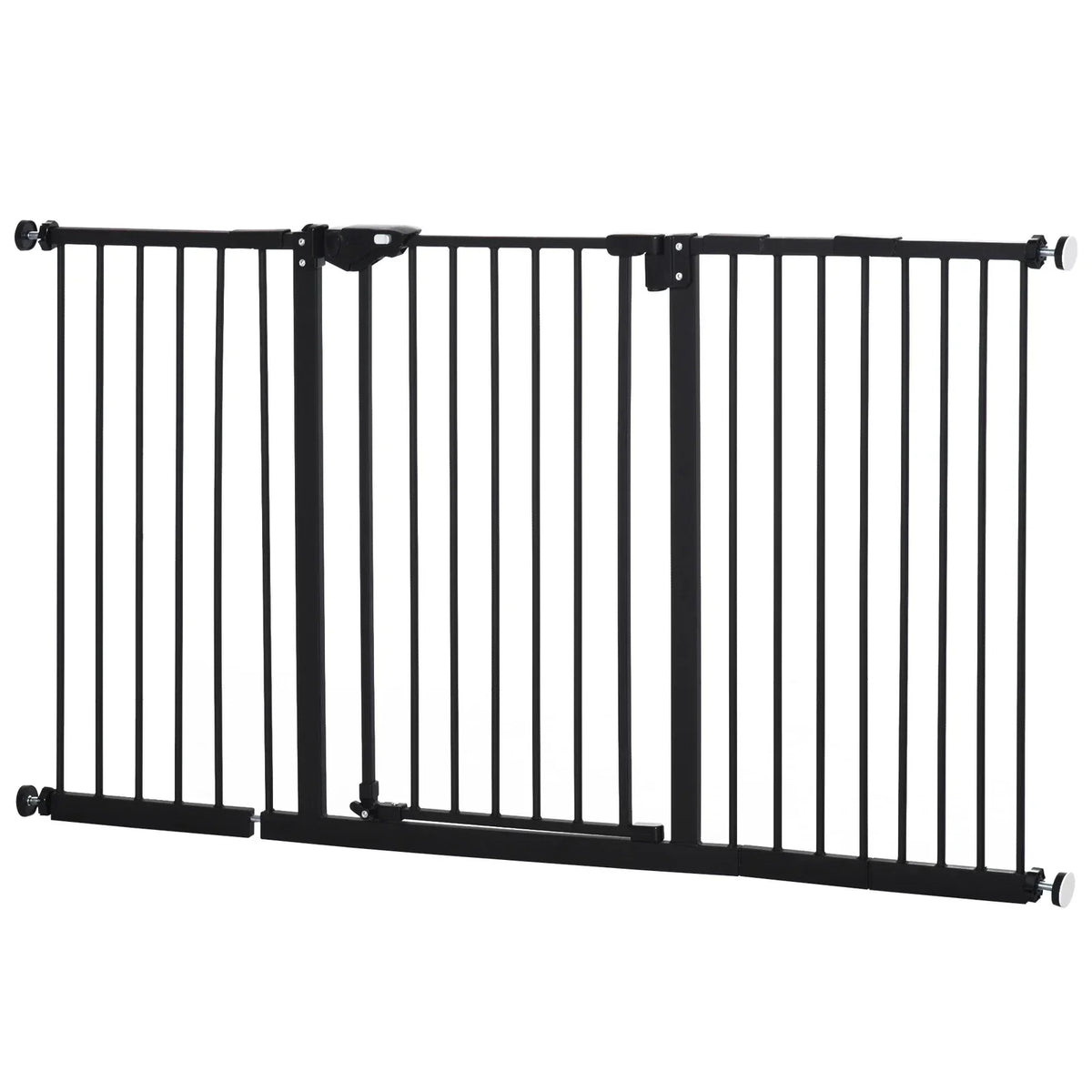 BabyDan Black Extra Wide Self Closing Kids Pressure Fit Stair Safety Gate — on a clean white background