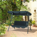 Garden Hammock Swing Chair 3 Seater Bench Canopy Patio Cushion Outdoor Strattore — alternate product view 2