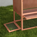 Pawhut Wood Rabbit,Bunny, Pig Hutch Water Resistant w/ Ramp Outdoor Use — alternate product view 6