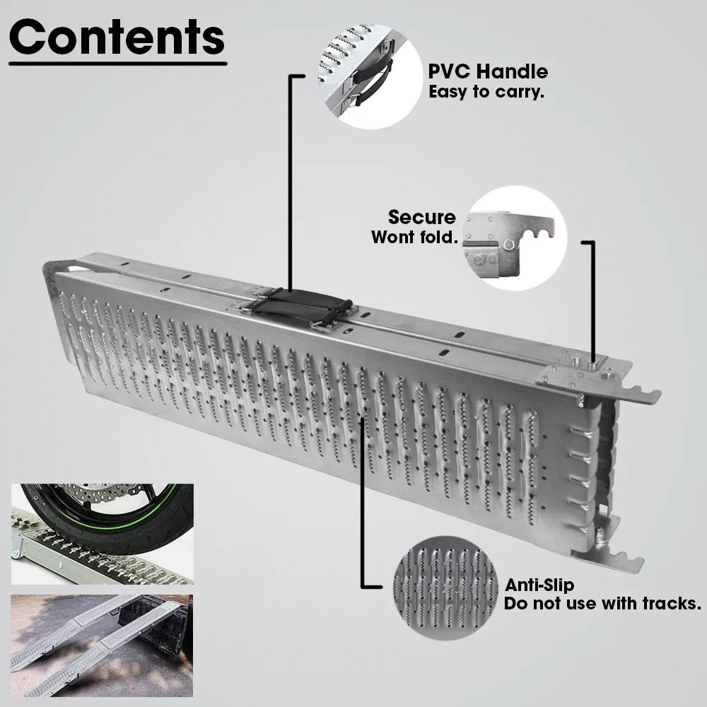 Ramp Folding Steel Loading x1 200KG 1.8 Metre Trailer Motorbike Motorcycle — alternate product view 6