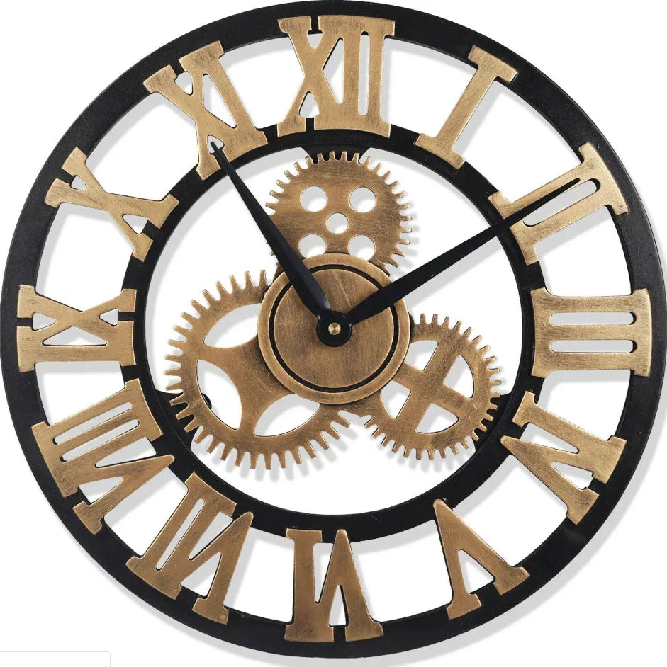 60cm Extra Large Roman Numerals Skeleton Wall Clock Giant Big Open Face Round UK — alternate product view 5