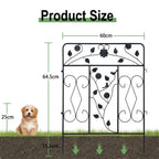 Garden Fence 5 Panels Metal Wrought Iron Railings Decorative Fencing — alternate product view 8
