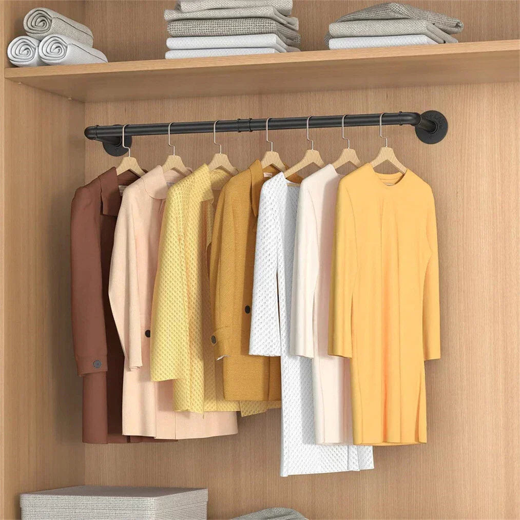2X Super Strong Bearing Metal Pipe Clothes Rack Clothes Hanger Pole Garment Bar — alternate product view 5
