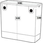 500mm Bathroom Toilet Soft Close Seat Back To Wall Cistern Furniture Unit White — alternate product view 8