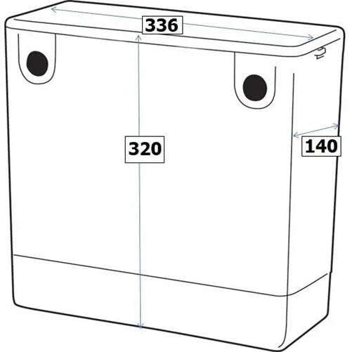 500mm Bathroom Toilet Soft Close Seat Back To Wall Cistern Furniture Unit White — alternate product view 8