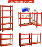 Garage Racking 5 Tier Shelving Unit Boltless Heavy Duty Metal Shelf Shed Storage — alternate product view 4