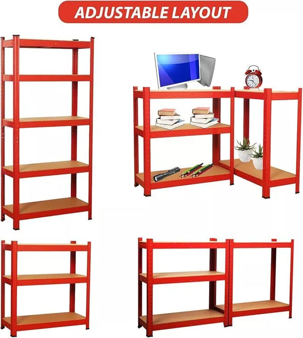 Garage Racking 5 Tier Shelving Unit Boltless Heavy Duty Metal Shelf Shed Storage — alternate product view 4