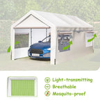 Carport 10x20ft Car Canopy Garage UV-Proof Waterproof SUV Boat Heavy Duty White — alternate product view 5