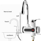 360° Kitchen Electric Heater Instant LED Faucet Home Hot Water Tap Fast Heat New — alternate product view 5