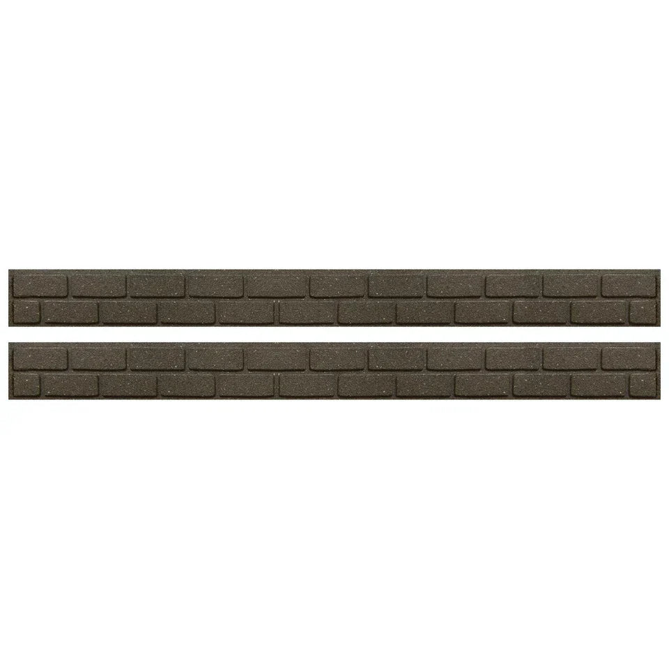 Garden Lawn Edging Flexible Flower Bed Border Wall Eco Recycled Rubber 'EZ' NEW — 2 x 122cm Borders — product view
