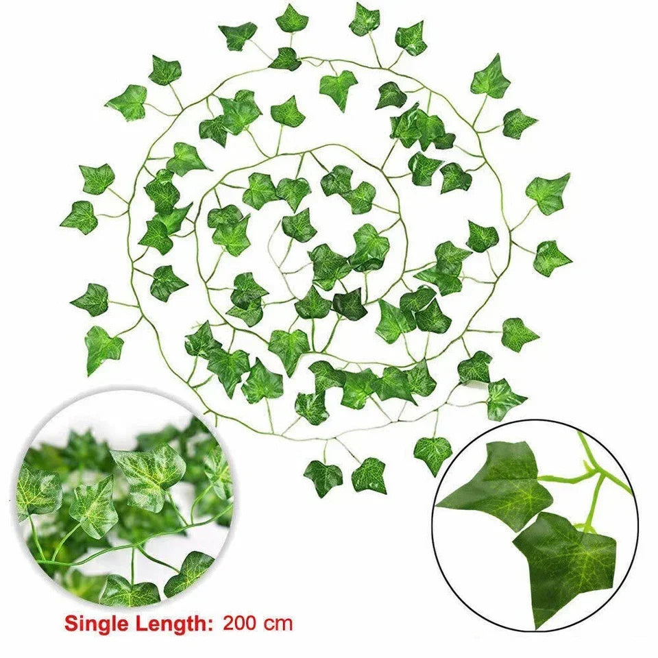 10x 2M Artificial Fake Ivy Hanging Plant Vine Leaf Greenery Garland Party Wedding Decor — on a clean white background