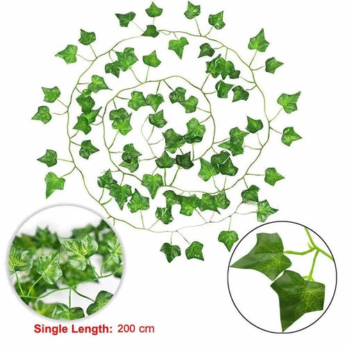 10x 2M Artificial Fake Ivy Hanging Plant Vine Leaf Greenery Garland Party Wedding Decor — on a clean white background