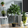 Pair Of 90cm/3FT Artificial Bay Laurel Topiary Trees w/Pot Fake Plant — alternate product view 2