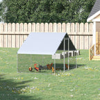 Walk In Chicken Run Galvanized Chicken Coop Hen House w/ Water-Resist Cover — alternate product view 28