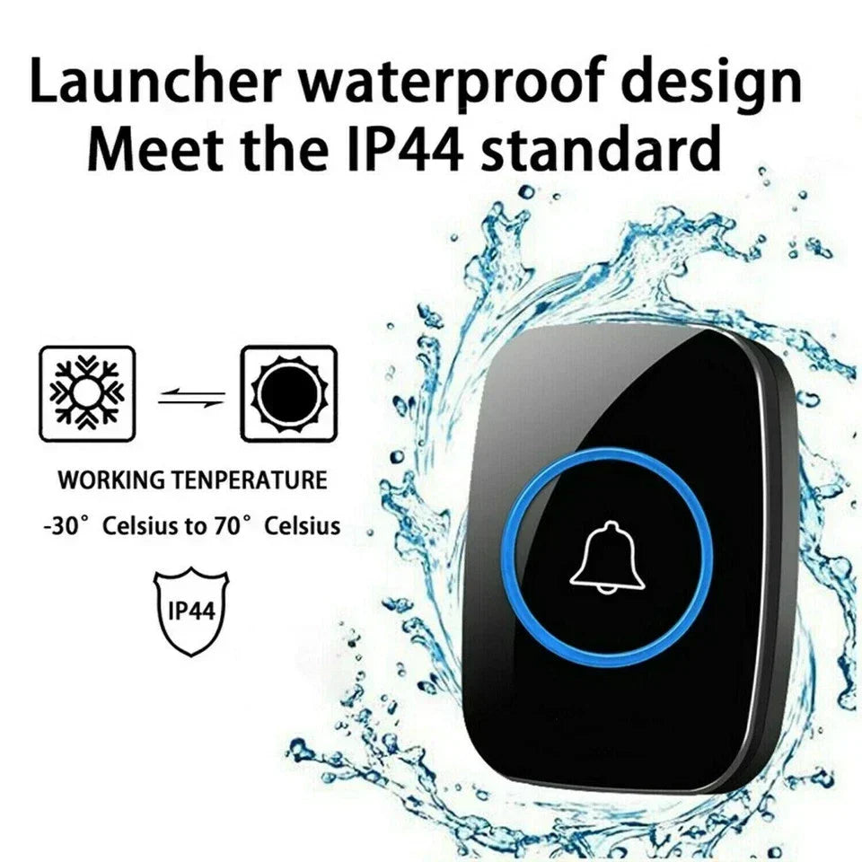 Wireless Doorbell Waterproof Range Door Bells Kit Cordless Plug-in Home Office — alternate product view 5