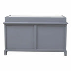 Large Shoe Storage Bench with Seat Cushion And 2 Rattan Basket Organiser Hallway — alternate product view 6