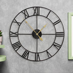 80CM Large Wall Clock 30 Inches Oversized Modern Round Black Metal — alternate product view 2