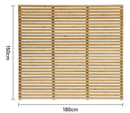 6ft Contemporary Slatted Rough Sawn Treated Fence Panel — 5x6ft ( 150x180cm ) — product view