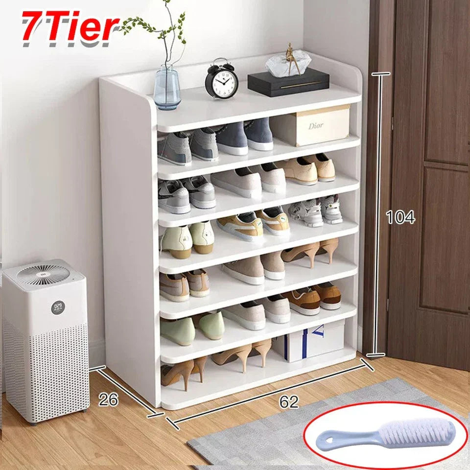 Shoes Storage Rack Shelf Self Organiser Shelves Unit Standing Footwear Cabinet — 7 Tier — product view