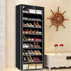 10 Tier Cabinet Storage Organiser Shoe Rack Stand Holds 27 Pairs Dustproof — alternate product view 4