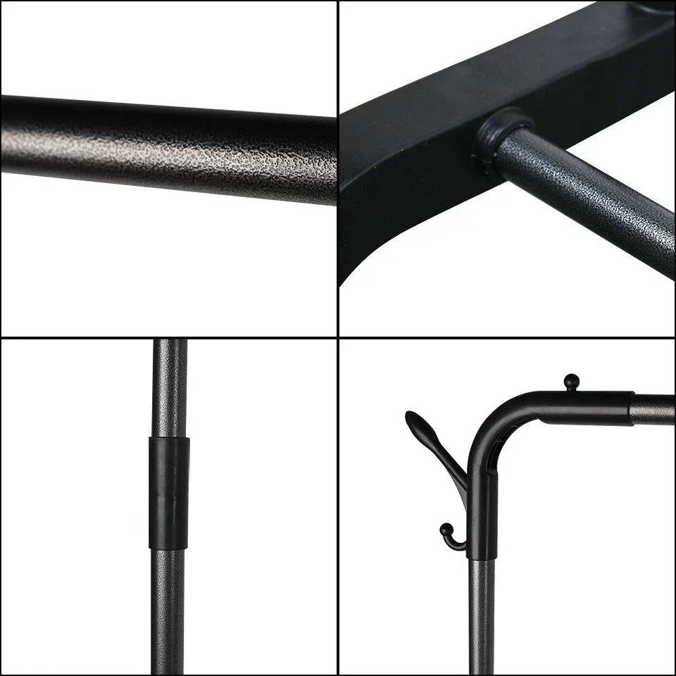 Heavy Duty Metal Clothes Rack Single Rail Garment Dress Indoor — alternate product view 7