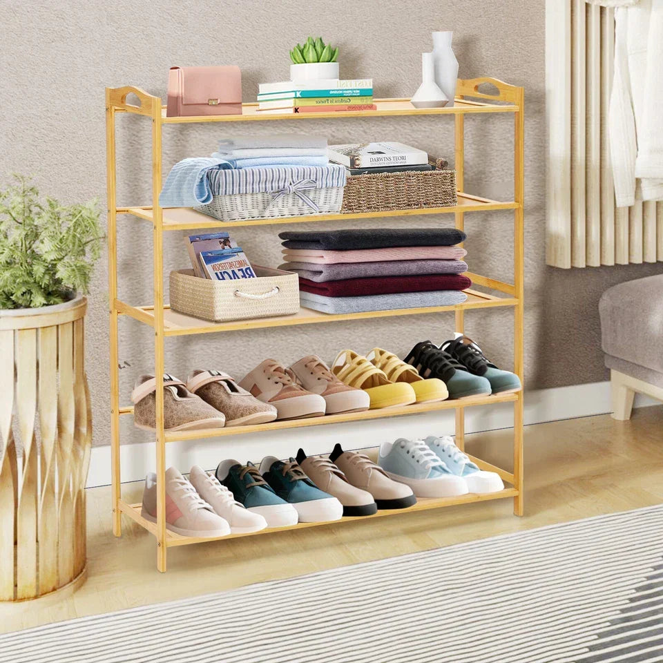 5 Tiers Bamboo Shoe Rack — alternate product view 3