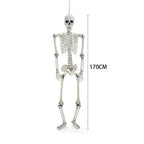 170cm Full Life Size Halloween Hanging Human Skeleton Bones Posable Skull Party — alternate product view 11