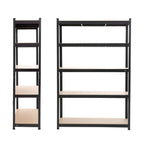 5 Tiers Shelving Units Warehouse Racking Shelf Steel Garage Unit 180x100x40CM — alternate product view 4