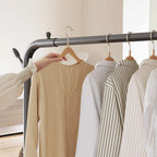 Heavy Duty Metal Clothes Rack Single Rail Garment Dress Indoor — alternate product view 6