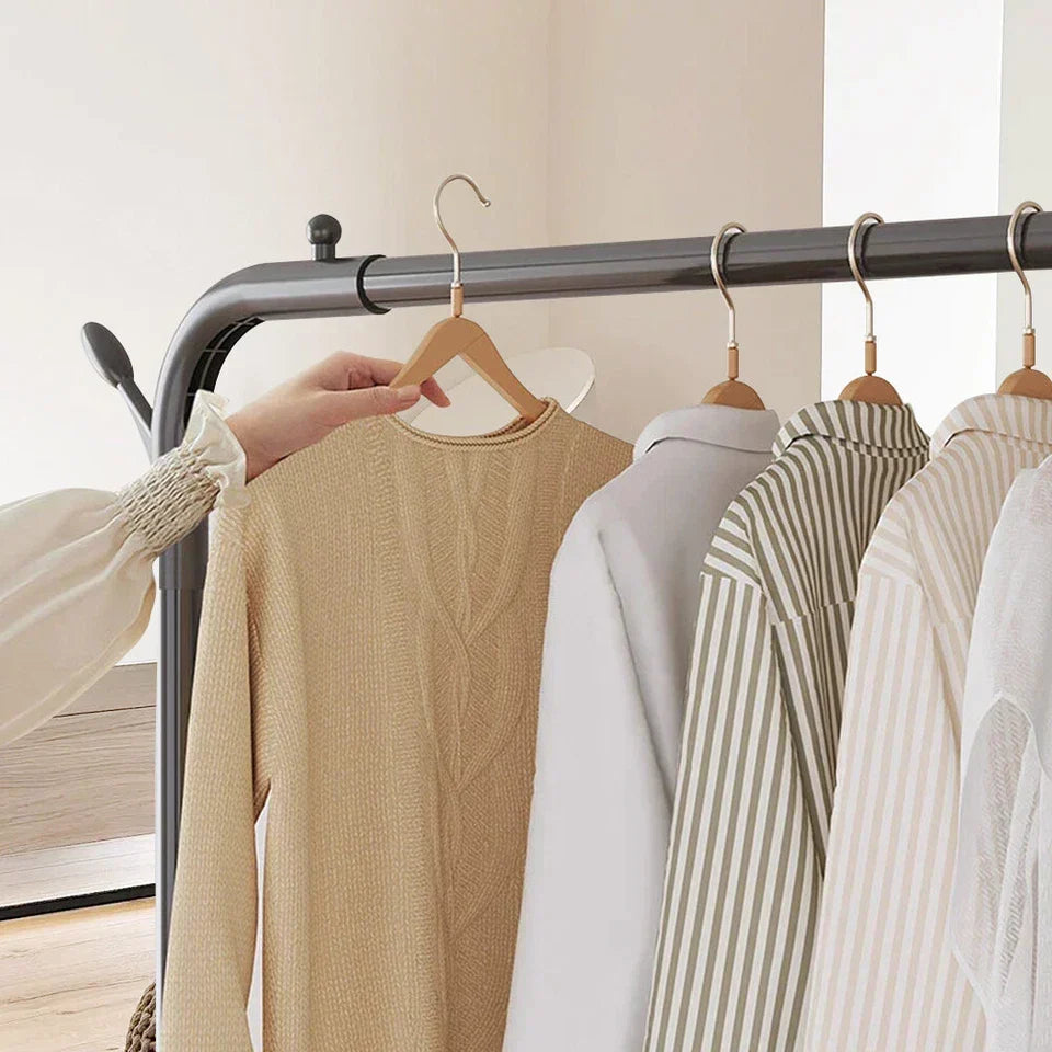 Heavy Duty Metal Clothes Rack Single Rail Garment Dress Indoor — alternate product view 6