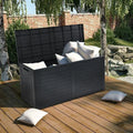 240L Large Outdoor Storage Box Garden Patio Plastic Chest Lid Container — alternate product view 2