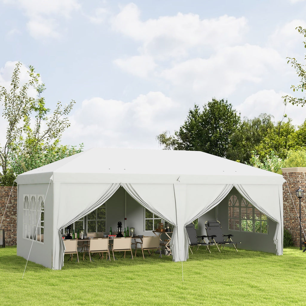 3x6m Popup Garden Heavy Duty Gazebo Marquee Party Tent Canopy with 6 Side Walls — alternate product view 2