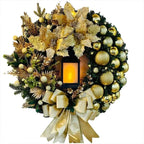 30cm Christmas Wreath Decor Artificial Bowknot Garland for Home Front Door Xmas — alternate product view 3