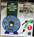 50 Feet/15 Meter Flat Hose Pipe Reel With Water Nozzle Gun Spray Garden Watering — alternate product view 4