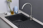 Kitchen Sink Single black 1.0 Bowl Reversible Inset With Waste Kit — alternate product view 4