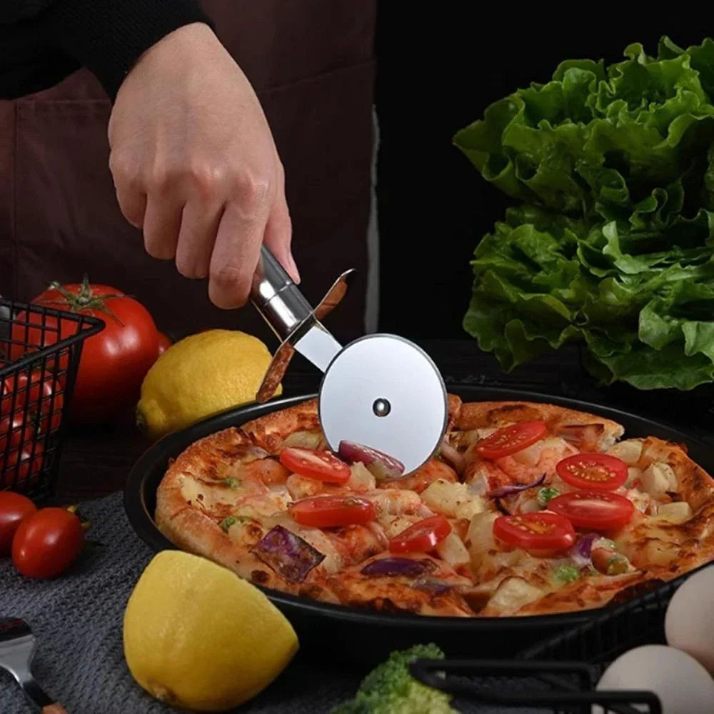 3Pcs Non-Stick Pizza Pan Carbon Steel Pizza Oven Tray Shallow Round Pizza Plate — alternate product view 9
