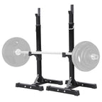Squat Racks Barbell Rack Stand Adjustable Olympic Weight Bench Press Home Gym — on a clean white background